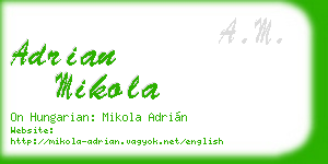 adrian mikola business card